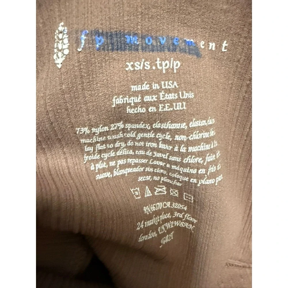 Free People Movement Seamless Ribbed‎ Leggings XS/S Mauve Athleisure Yoga Pants